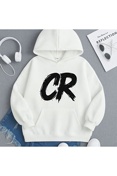 CLASSY.MODA Cristiano Ronaldo CR Σχέδιο λογότυπου με 3 κλωστές με κουκούλα κα...