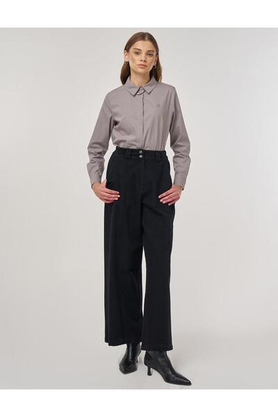 Kayra Marine Fit Denim Trousers Black
