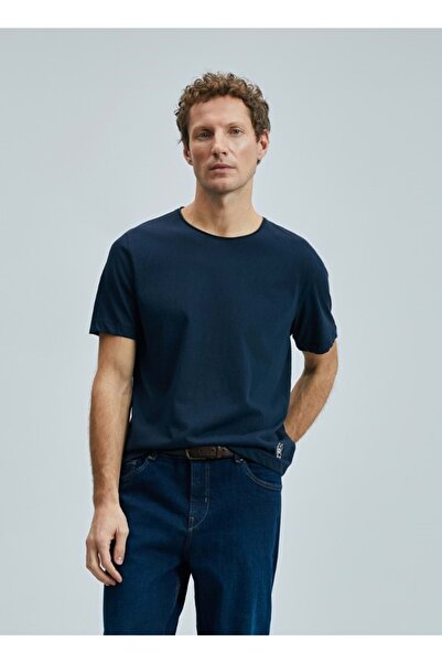 Lufian 111020259 Junya Men's Basic T-Shirt Men's T-Shirt Dark Blue