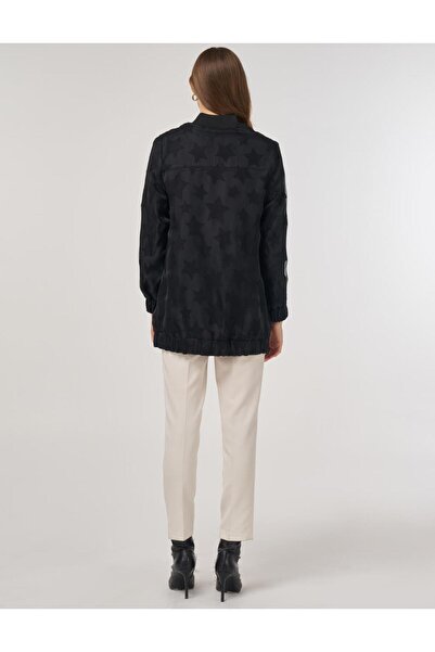 Kayra Yıldız Desen Bomber Ceket Siyah