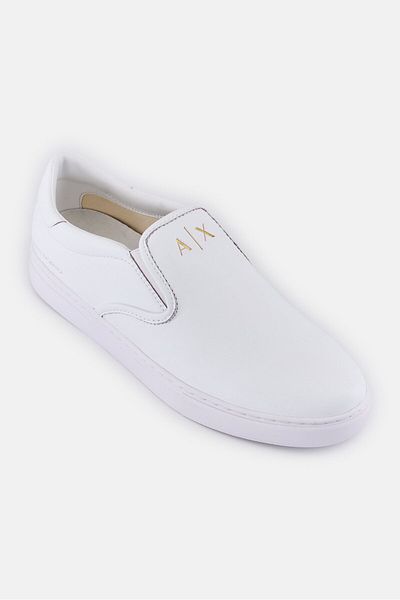 Armani Exchange Men Medium Slip On Sneakers, White