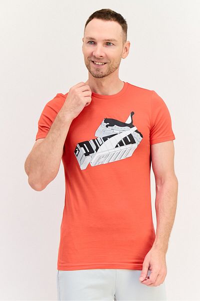 Puma Men Slim Fit Short Sleeves Outdoor T-Shirt, Red