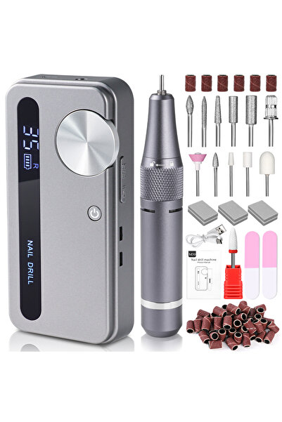 Choice3 ماكينة حفر أظافر كهربائية USB DMJTZ-M50-رمادية - ماكينة حفر أظافر كهر...