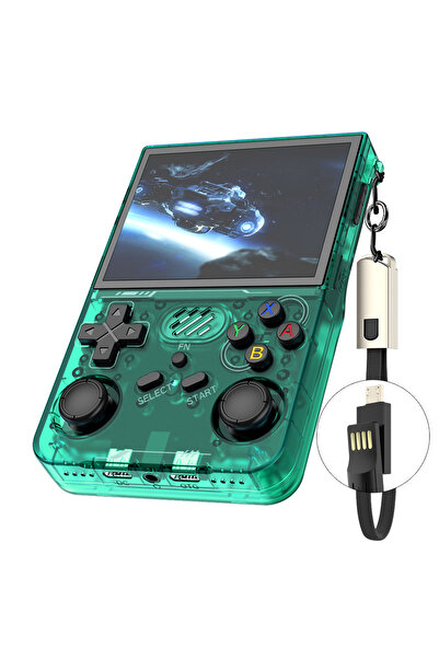 Choice وحدة تحكم ألعاب محمولة R36XX خضراء 128 جيجابايت R36XX R36S محدثة بنظام...