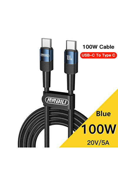 Choice كابل NNBILI PD100W من النوع C إلى USB C للشحن السريع للهواتف المحمولة ...