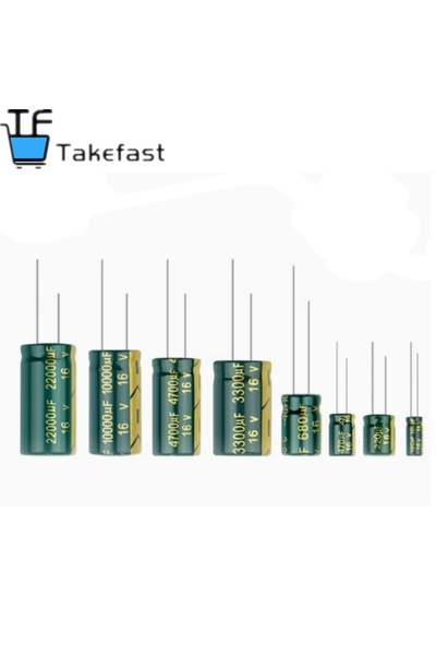 Choice82 16 فولت 100 ميكروفاراد، 50 قطعة، مكثف ألومنيوم عالي التردد منخفض الم...