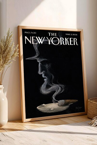 Saturn Pictură înrămată The New Yorker 3 martie 2008 - Pictură de un nor de fum