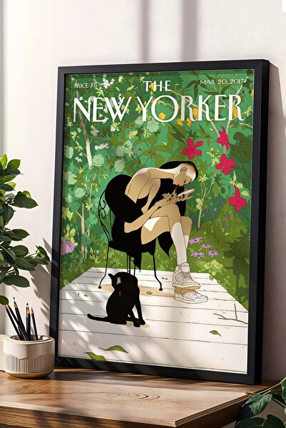 Saturn Tabloul înrămat The New Yorker 20 martie 2017 - Tabloul de împingere î...