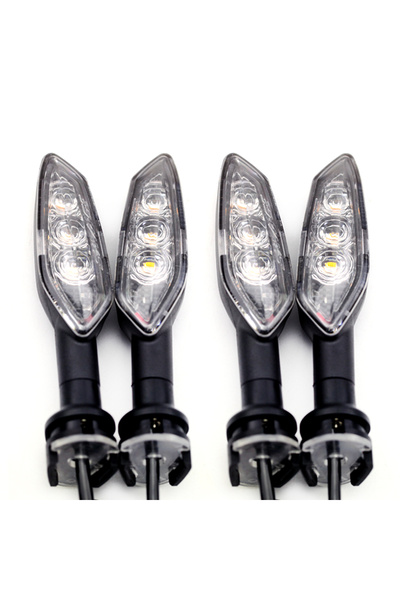 Choice 4 قطع من مصابيح إشارة الانعطاف LED الشفافة لدراجات ياماها FZ 16 250 FZ...