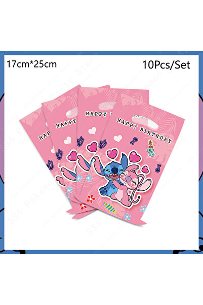 Choice9 Gift bag 10Pcs Disney Lilo and Stitch Birthday Party Decoration Girl Boy Disposable Tableware Plate