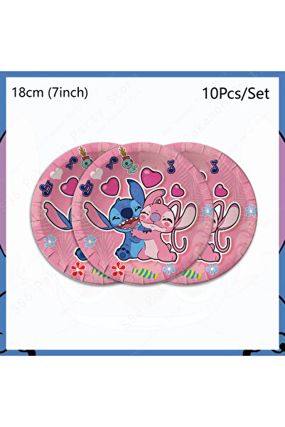 Choice1 7inch Plate 10Pcs Disney Lilo and Stitch Birthday Party Decoration Girl Boy Disposable Tableware Pla