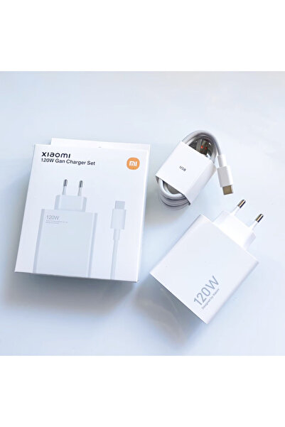 Xiaomi مجموعة الاتحاد الأوروبي البيضاء (صندوق) شاحن Mi 17 Pro Max 120 واط محول الاتحاد الأوروبي شحن سريع 6 أمبير كابل بيانات من النوع C لهاتف Mi 14