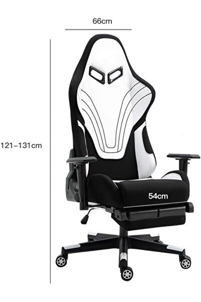 sharpdo Gaming Chair with Footrest, Adjustable Lumbar Cushion, Plastics by Sharbedo