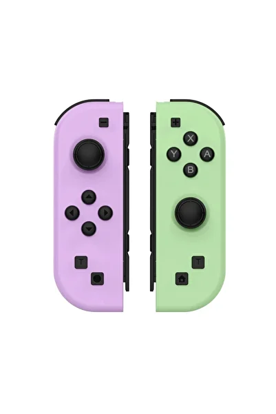 Choice وحدة تحكم لاسلكية باللونين الأرجواني والأخضر لجهاز Nintendo Switch NS OLED Gamepad Joystick مع خاصية التنبيه بالاهتزاز المزدوج