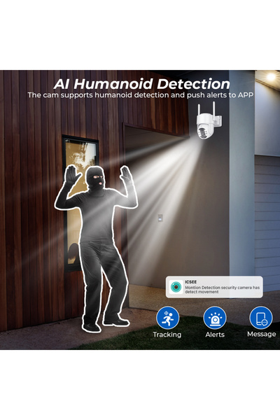 Choice 3MP Add 64G Card 5MP HD Wireless Solar Outdoor Wifi Camera Built-in 7800mAh Battery 365 Days Standby