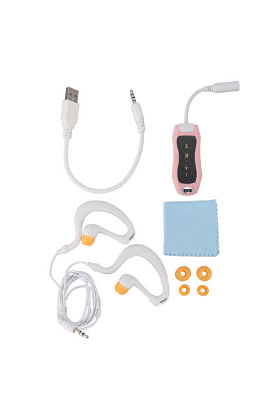 Choice Pink Waterproof MP3 Player Ergonomic Design Underwater MP3 Music Player Rechargeable USB2.0 Low Loss