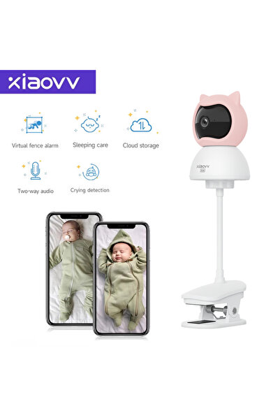 Choice كاميرا مراقبة أطفال داخلية Q2BM EU بدقة 4 ميجابكسل مزودة بخاصية WiFi ورؤية ليلية وكشف الحركة وصوت ثنائي الاتجاه