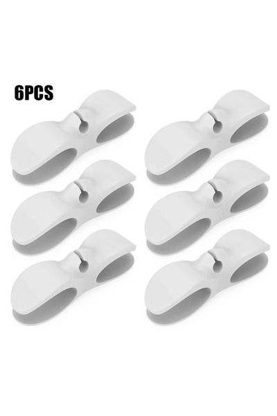Choice White-6PCS MAOYYE 6pcs/4pcs Cable Winder Cable Clip Holder Cable Organizer Easy To Install Multi-fun