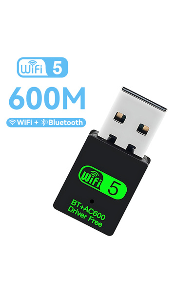 Choice 600AC New 600Mbps USB WiFi Bluetooth Adapter 2in1 Dongle Dual Band 2.4G 5GHz USB Wi-Fi 5 Network Wir