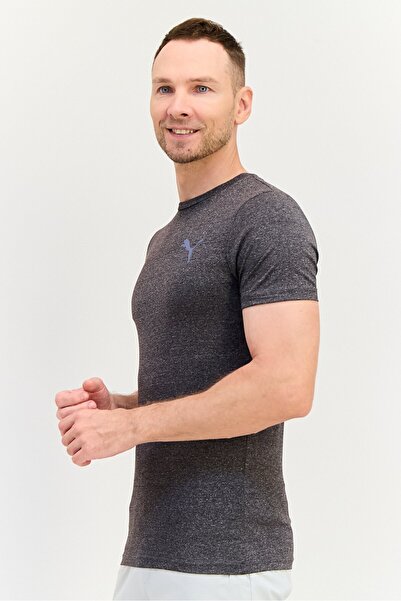 Puma Men Slim Fit Short Sleeve Outdoor T-Shirt, Dark Heather Grey
