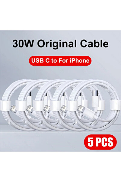 Choice5 2m 5pcs PD cable 30W Fast Charging Cable For iPhone 14 13 12 11 Pro M...