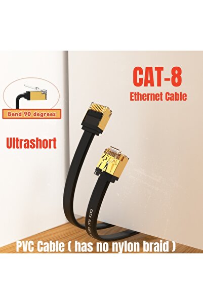 Choice كابل إيثرنت CAT-8 من MIZIQIER بطول 2 متر و6.6 قدم، كابل إيثرنت CAT8 بس...