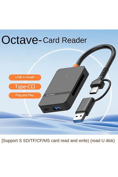 Choice Black 8 in 1 USB Card Reader 3.0 Card Reader SD Micro SD TF CF MS U Disk Compact Flash Card Adapter