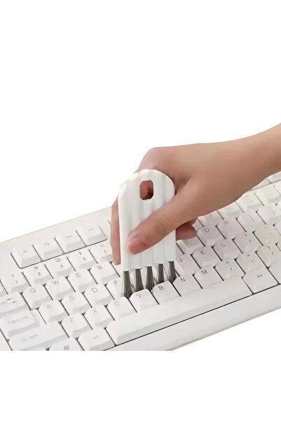 Choice فرشاة تنظيف الهواتف المحمولة متعددة الوظائف ومرنة باللون الأبيض مع غطا...