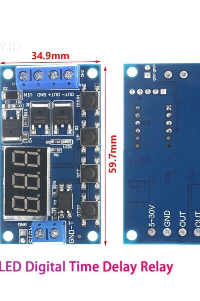 Choice DC 12V 24V Dual MOS LED Digital Time Delay Relay Trigger Cycle Timer Delay Switch Circuit Board T...