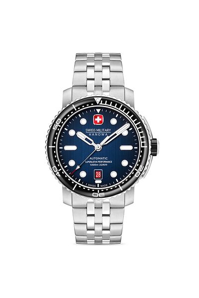 SWISS MILITARY HANOWA Mens Watch Swiss Military SMWGL0002002-SET, Automatic, 44mm, 10ATM