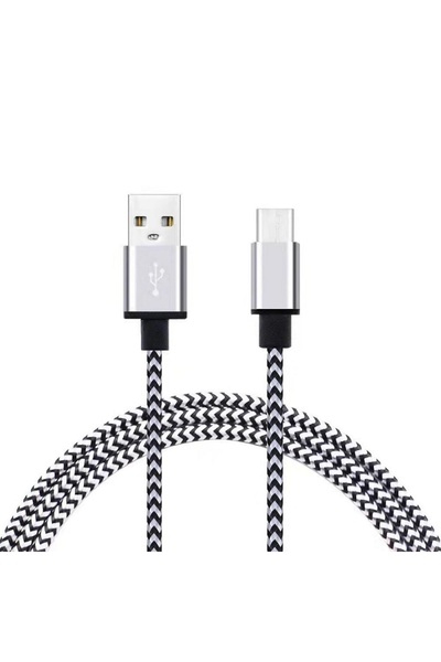 Choice 3m White 1PCS 2.4A USB Type C Cable Fast Charging Battery Charger Wire Woven Nylon Data Cable Mobil
