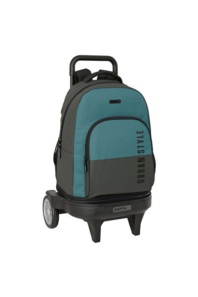 safta Rucsac școlar cu roți, stil urban, albastru-gri, 33 x 45 x 22 cm