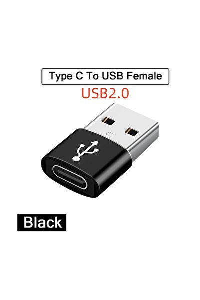 Choice أسود B قطعتان قطعتان من موصل محول شاحن USB 3.0 إلى Type C OTG من النوع...