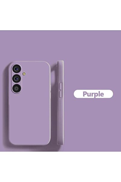 Choice جراب سيليكون سائل فاخر باللون الأرجواني A54 5G لهاتف A14 A24 A34 A54 A...