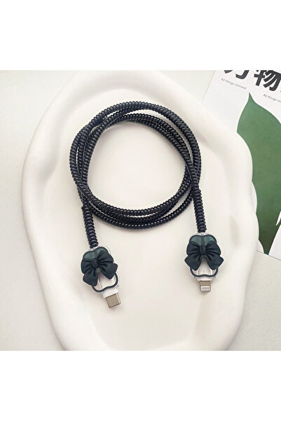 Choice غطاء حماية لجهاز Apple Chargering ector باللون الأسود والوردي على شكل ...