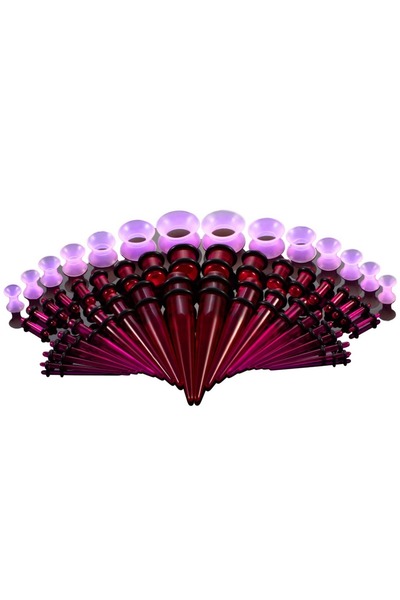 Choice Purple 50pcs/Set Acrylic Ear Piercing Ear Stretching Kit Tip Tapered Ear Expanders Personality Dilat