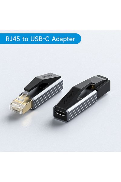 Choice GRAY Hagibis USB C to Ethernet Adapter 1Gbps Gigabit USB C Female to RJ45 Male Network Converter for