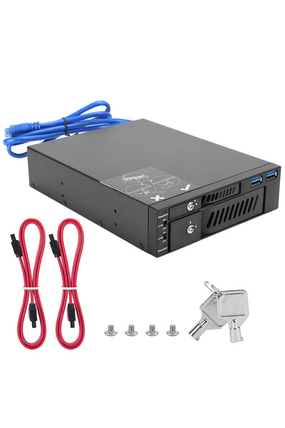 Choice black 2.5/3.5 Hard Drive Enclosure Hard Disk Mobile Rack Case Dual‑Disk Optical Drive Extraction Box