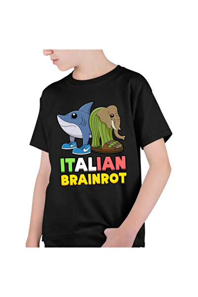 OEM Tricou Copii Baieti Brainrot Italian Tralelero Lirilira