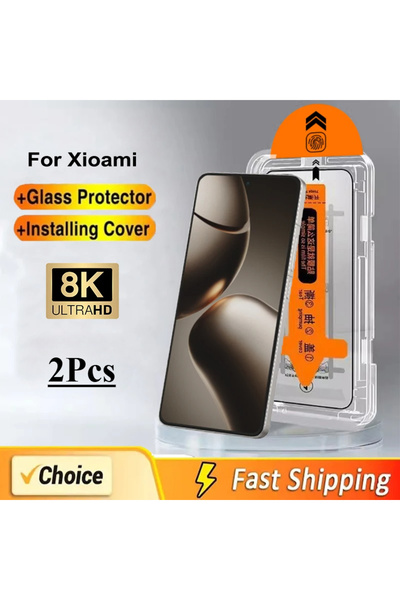 Choice1 واقي شاشة شاومي 14t، قطعتان، قطعتان، زجاج 8K مقاوم للغبار، مناسب لأجه...