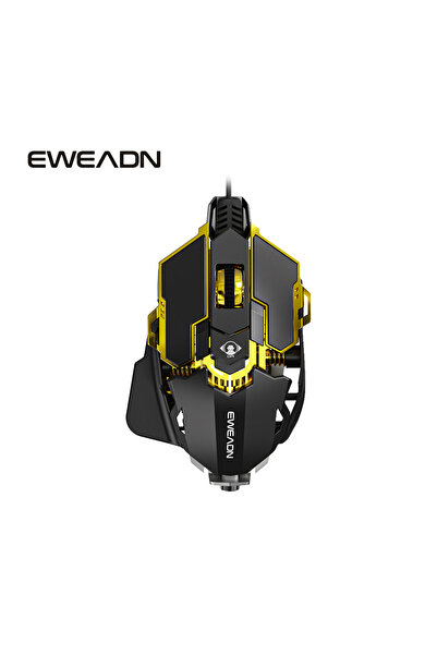 Choice ماوس الألعاب السلكي USB EWEADN G5 أسود اللون صامت أو مسموع اختياريًا، أزرار ماكرو مفاتيح الوظائف،
