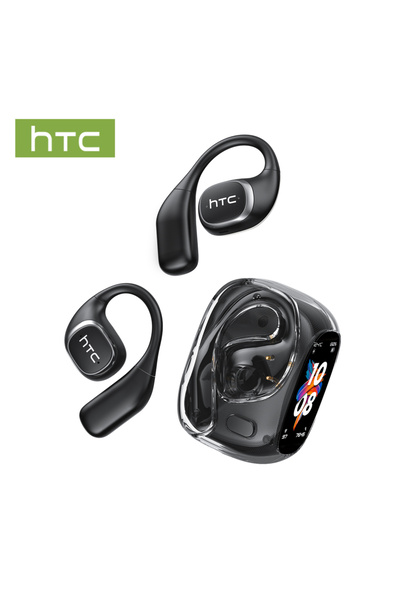 Choice سماعات رأس لاسلكية HTC NE11 Bluetooth 6.0 OWS مترجمة باللون الأسود، سم...
