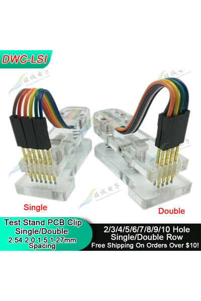 Choice40 مشبك لوحة دوائر مطبوعة أحادي/مزدوج بمقاس 2.54 مم و5 نقاط بمسافة 1.27...