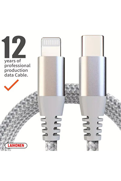 Choice 2 متر 1 قطعة Wite LAIHONEN لهاتف iPhone 14 13 12 كابل شحن سريع من النوع c إلى Lightning معتمد من MFI لأجهزة i