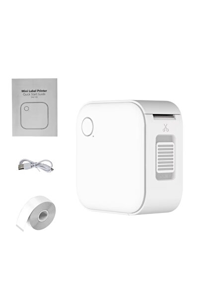 Choice طابعة ملصقات ذكية صغيرة محمولة بيضاء اللون للمنزل/المدرسة/المطبخ مشابهة لـ D11 D110