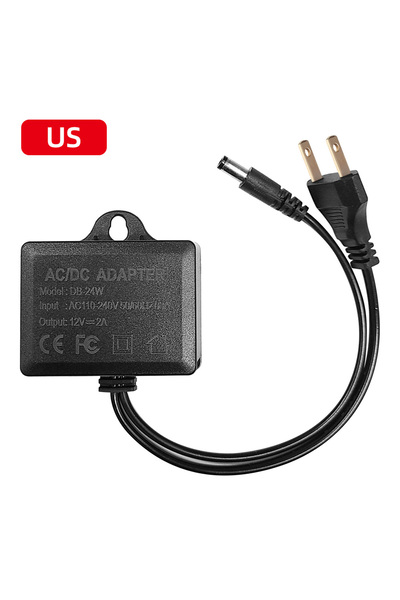 Kerui EU Plug AC/DC 12V 2A CCTV Camera Power Adapter Waterproof Outdoor Power Supply EU US Plug Adapter CC
