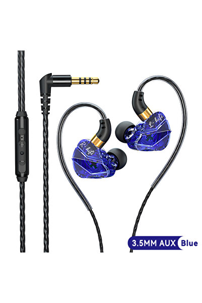 Choice سماعة رأس 3.5 مم AUX Blue 9D Surround HIFI Heavy Bass بشريحة رقمية 3.5...