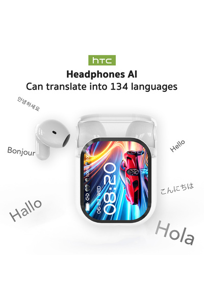 Choice سماعات أذن بلوتوث V6.0 بتقنية الذكاء الاصطناعي 【HTC NE20】White AI سماع...