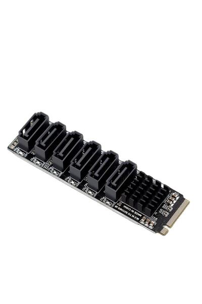 Choice Adapter Card M.2 to SATA3.0 Adapter Card 6Gbps High Speed M.2 PCIE to SATA Expansion Card with Smart
