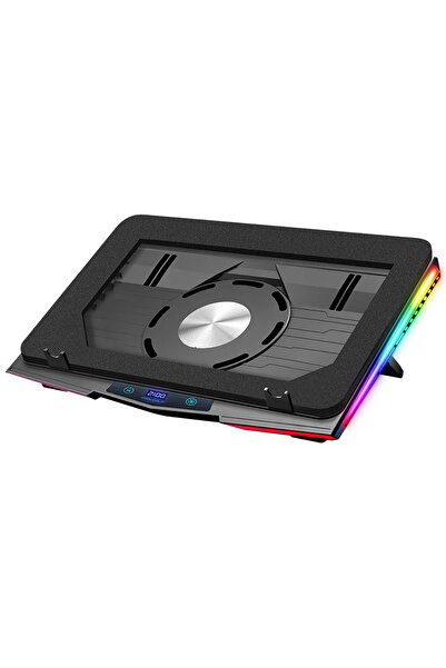 Choice وسادة تبريد الكمبيوتر المحمول COOLCOLD Air Compression RGB باللون الأس...